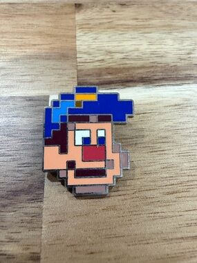 Wreck it Ralph Pixel Art Enamel Lapel Pin - Blue & Red Character